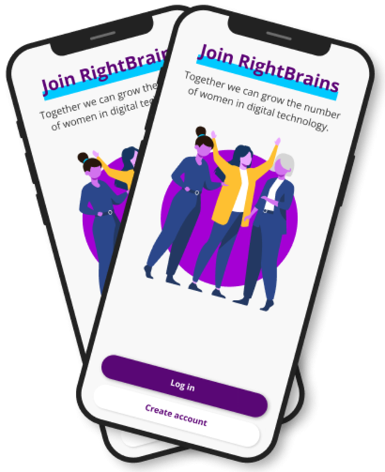 image of RightBrains platform on mobile